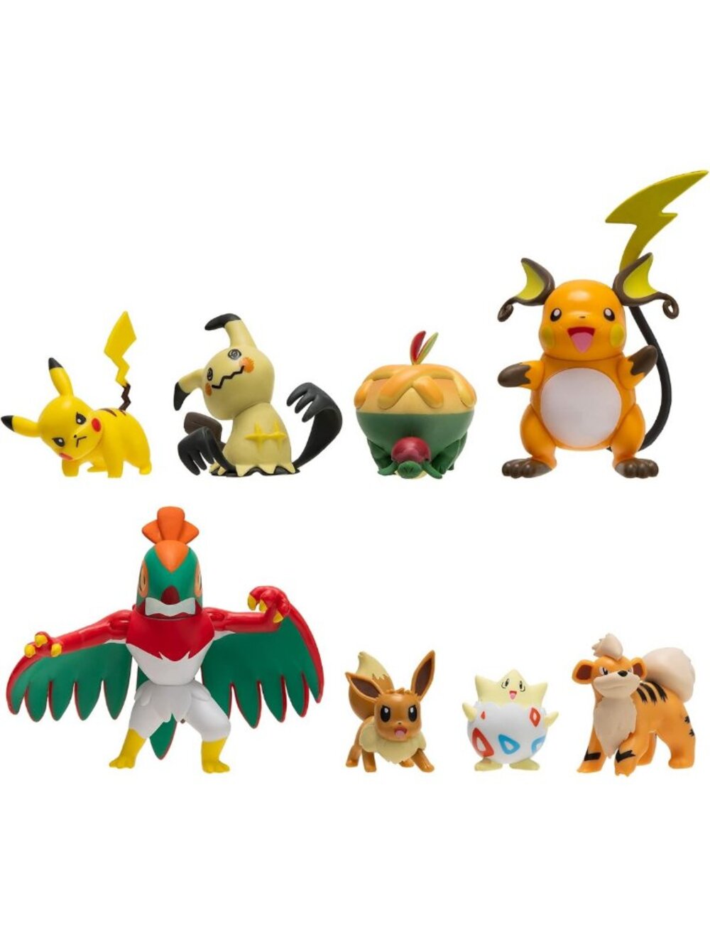 Collectible Battle Figures 8-Pack - Pikachu, Eevee, Raichu & More - Authentic